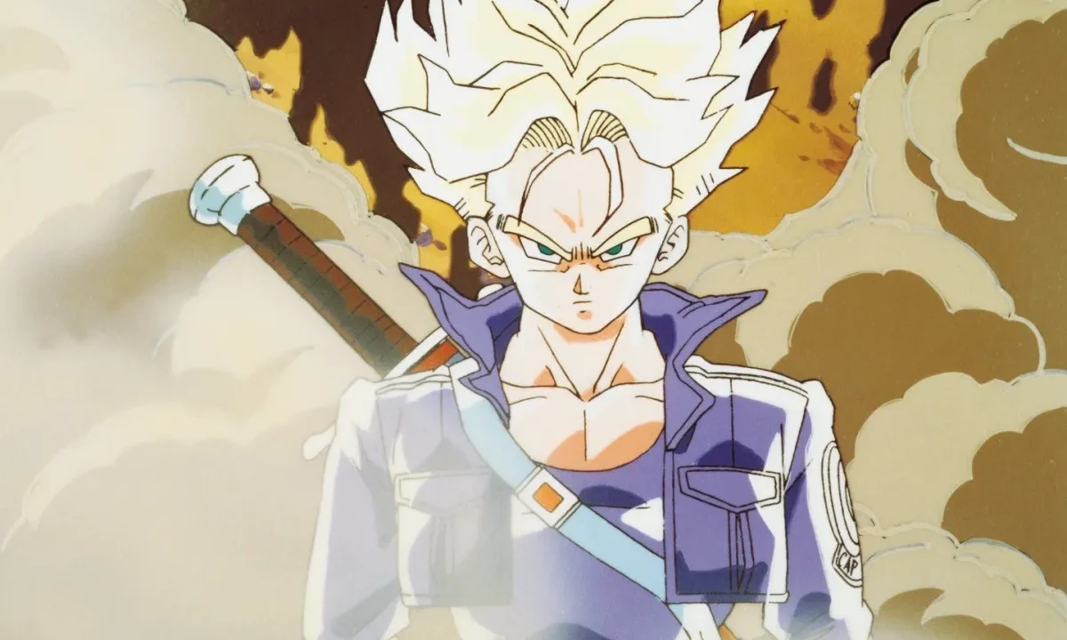 Future Trunks Super Saiyan transformation with sword, representing theory about him being real main character of Dragon Ball
