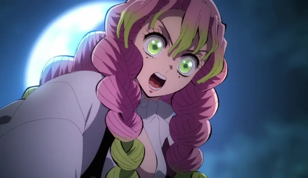 Mitsuri from Demon Slayer showing distress, representing the sadness and danger that pervades their world
