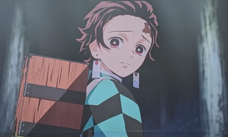 Tanjiro from Demon Slayer showing pure innocent expression while carrying basket, representing his unusually kind nature
